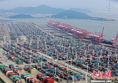 浙江寧波舟山港?！≌掠聺?攝